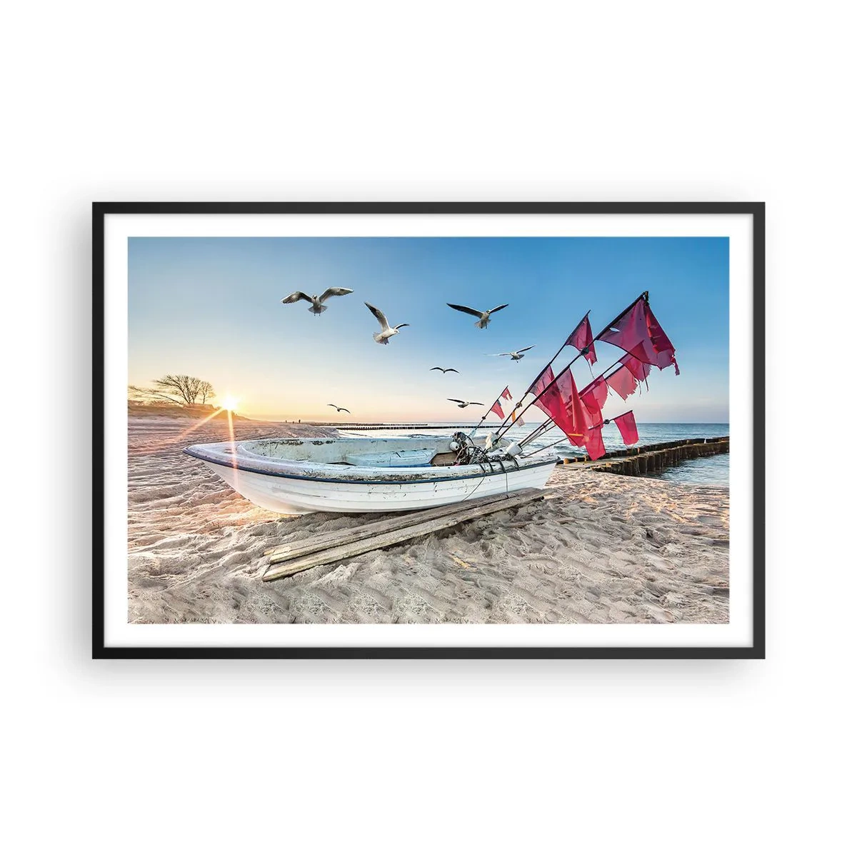 Poster in een zwarte lijst - Een welverdiende rust - 91x61 cm