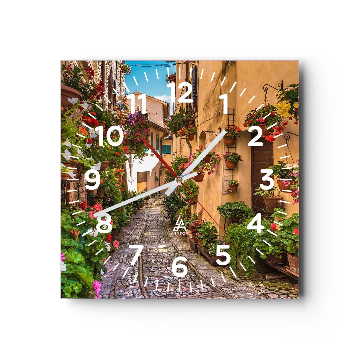 Wandklok - Klok - Italiaans zijstraatje - 30x30 cm