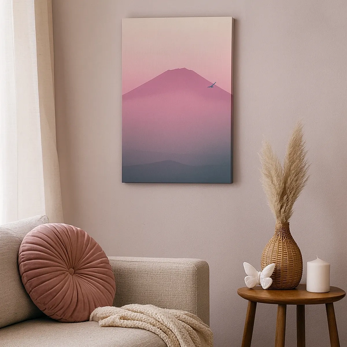 Schilderen op canvas - Wandelaars boven de wolken - 50x70 cm