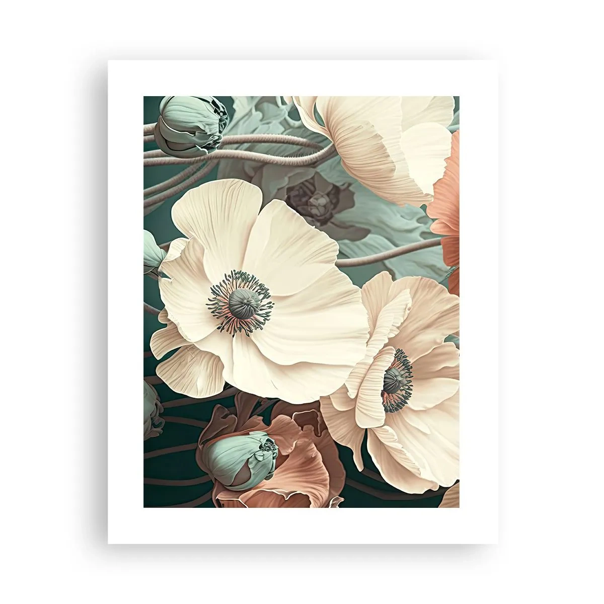 Poster - Het gefluister van klaprozen - 40x50 cm