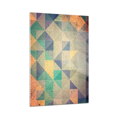 Schilderen op glas - Republiek van driehoeken - 50x70 cm