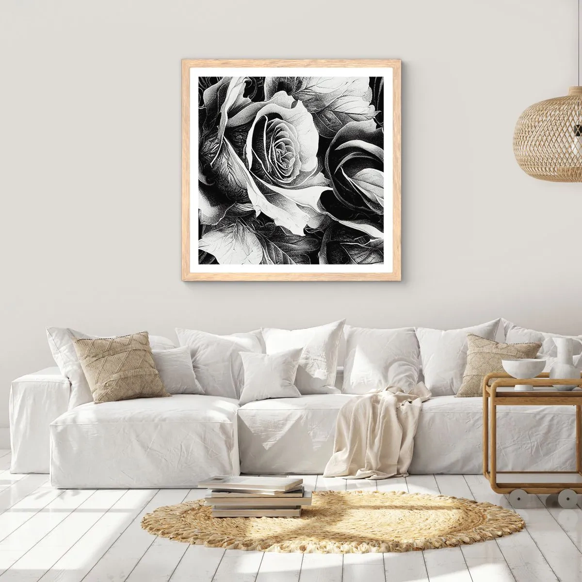 Een poster in een licht eiken lijst - Altijd een koningin - 30x30 cm