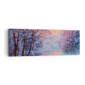 Schilderen op canvas - De kleuren van de winter - 90x30 cm