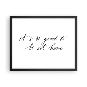 Poster in een zwarte lijst - De hele waarheid - 50x40 cm