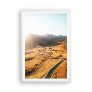 Poster in een witte lijst - In een gouden vallei - 61x91 cm