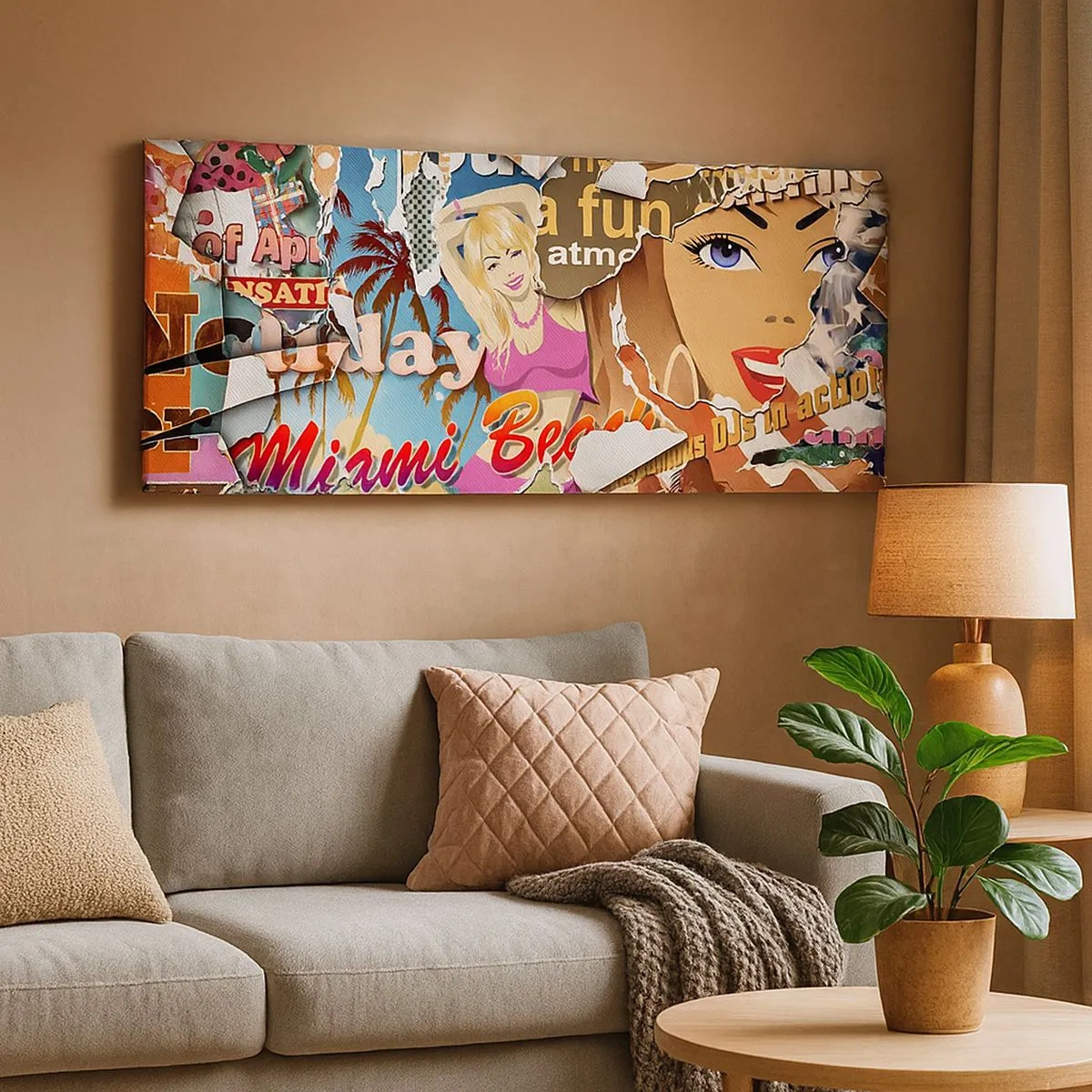 Schilderen op canvas - Zomerse flashbacks - 100x40 cm