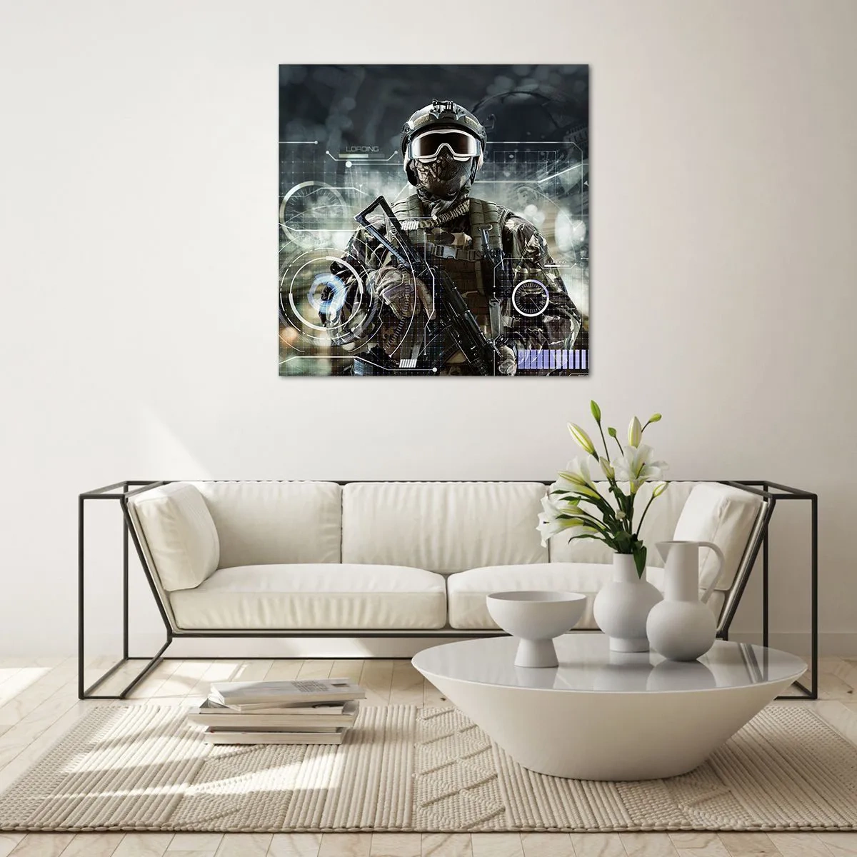 Schilderen op glas - Macht tot een macht verheven - 40x40 cm