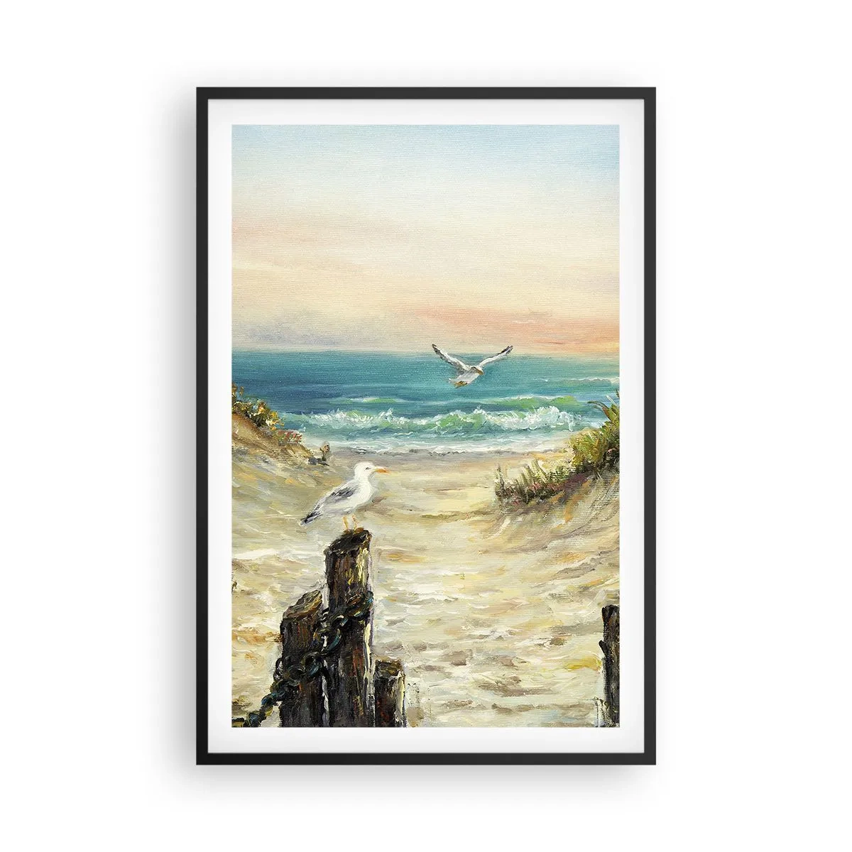 Poster in een zwarte lijst - Windstille afzondering - 61x91 cm