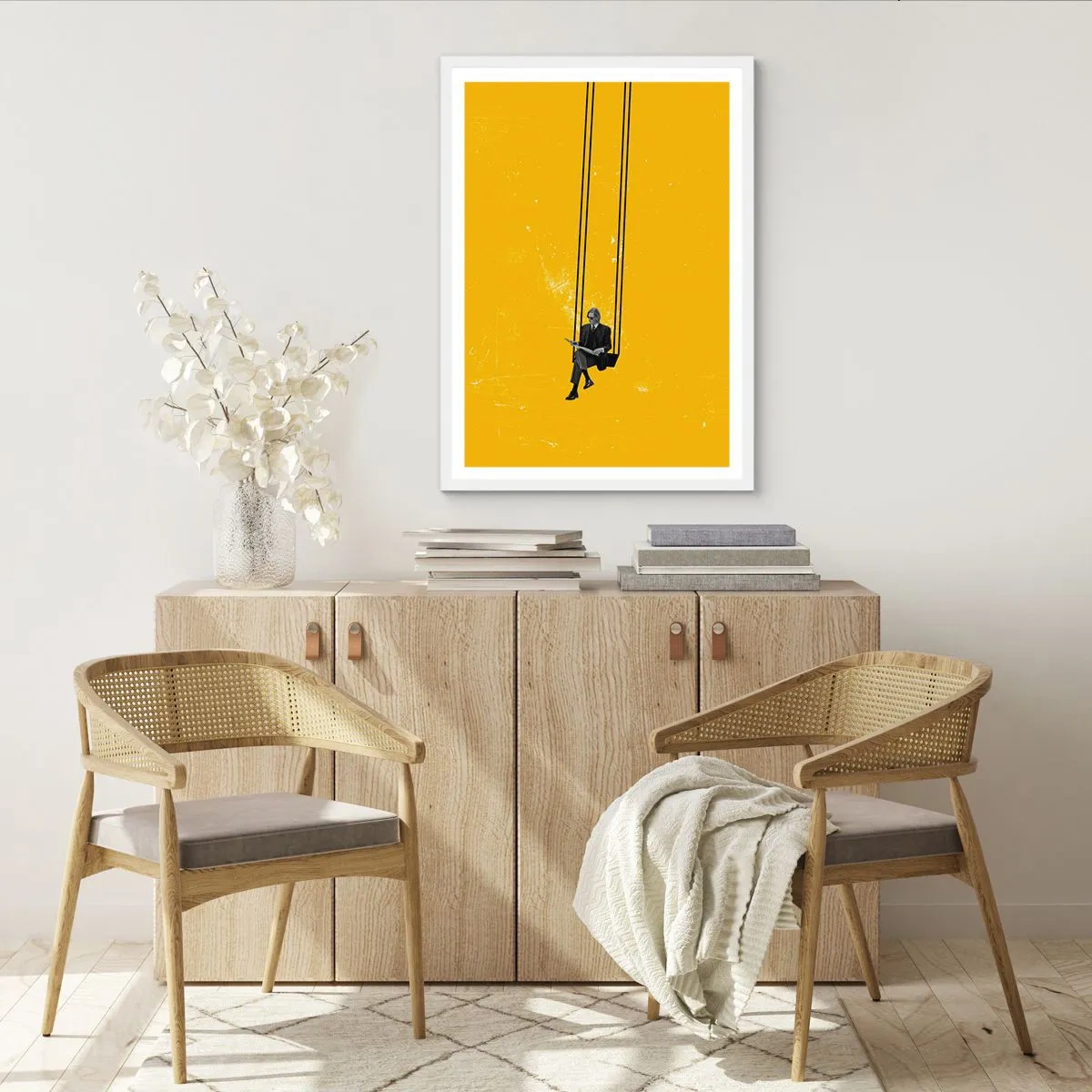 Poster in een witte lijst - Dag als iedere dag - 61x91 cm