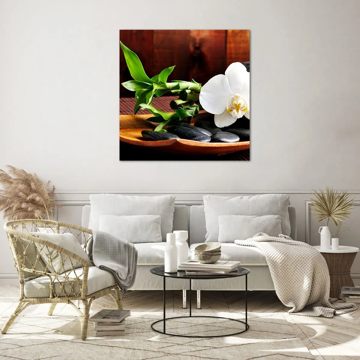 Schilderen op glas - Geef je over aan de aanraking van de natuur - 30x30 cm