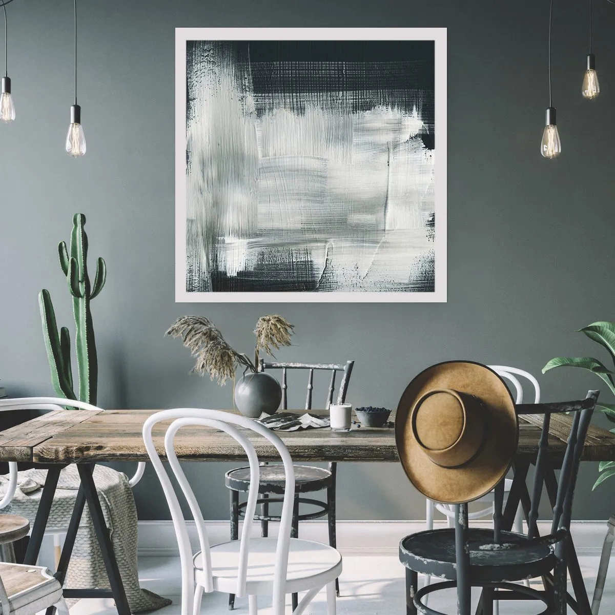 Poster - Geweven van verticaal en horizontaal - 30x30 cm