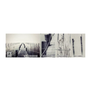 Fotobehang Monster Premium Sand - Dompel jezelf onder in vrede - Brug, Meer, Stilte - 100x30 cm