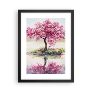 Poster in een zwarte lijst - Lentefeest - 30x40 cm