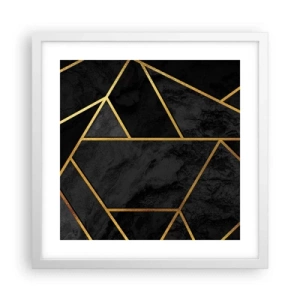 Poster in een witte lijst - Duisternis en glans - 40x40 cm