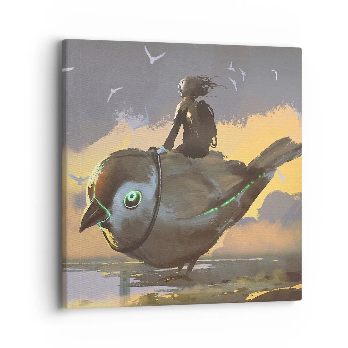 Schilderen op canvas - Een tussenstop op een fantastische reis - 40x40 cm