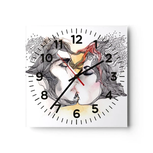 Wandklok - Klok - De wereld bestaat niet - 30x30 cm