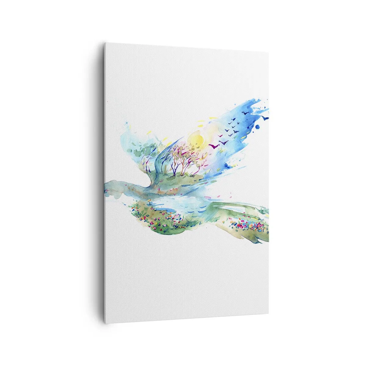Schilderen op canvas - Op de vleugels van de natuur - 80x120 cm
