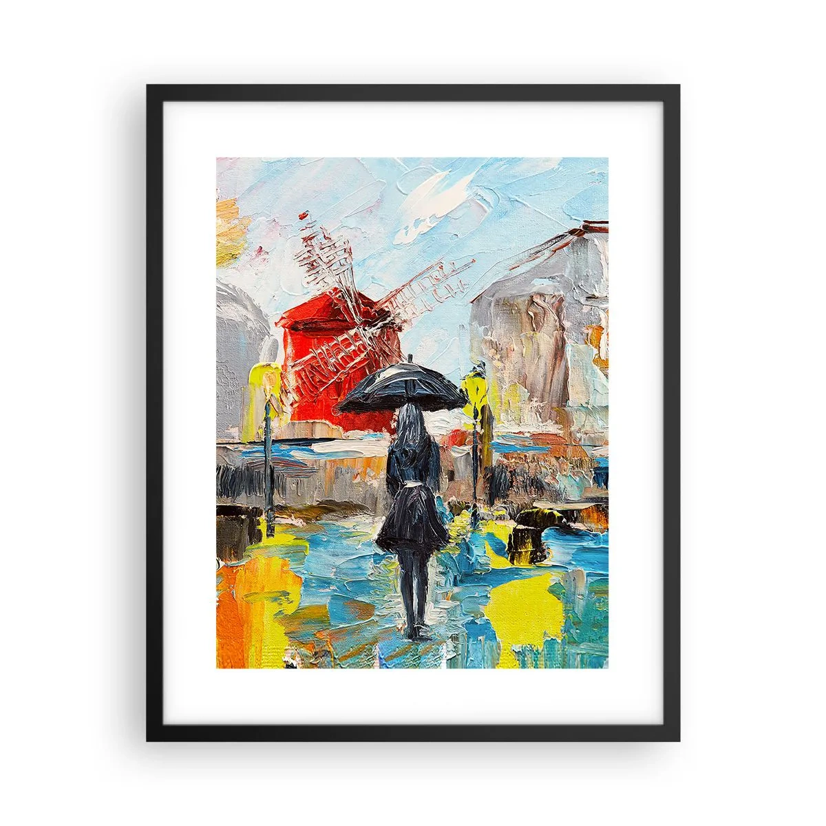 Poster in een zwarte lijst - Parijse legendes - 40x50 cm