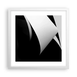 Poster in een witte lijst - Lichtvlakken uit de diepten van de schaduw - 40x40 cm