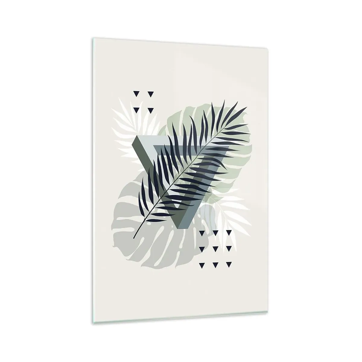 Schilderen op glas - Natuur en geometrie - twee orden? - 80x120 cm