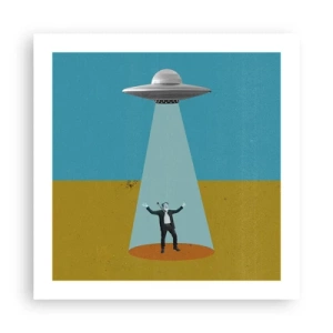 Poster - Een nauwe ontmoeting - 50x50 cm