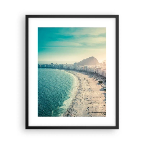 Poster in een zwarte lijst - Eeuwige vakantie in Rio - 40x50 cm