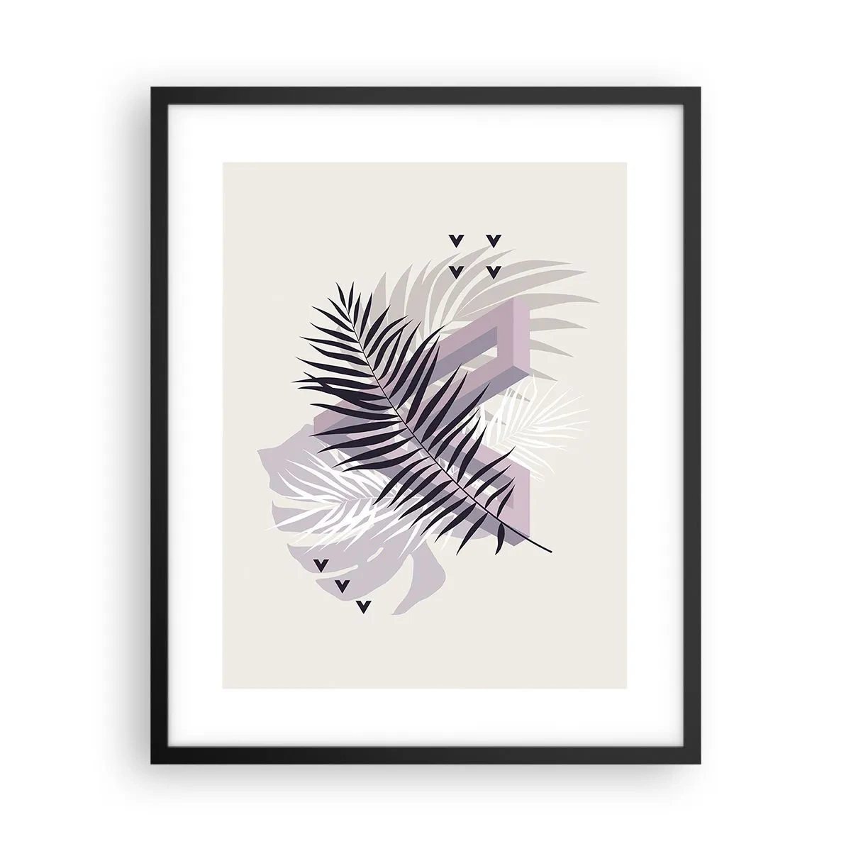 Poster in een zwarte lijst - De schaduw van de schaduw - 40x50 cm