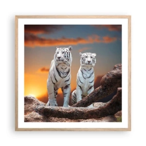 Een poster in een licht eiken lijst - Net als in Narnia - 60x60 cm