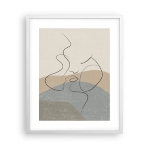 Poster in een witte lijst - Als een penseelstreek - 40x50 cm