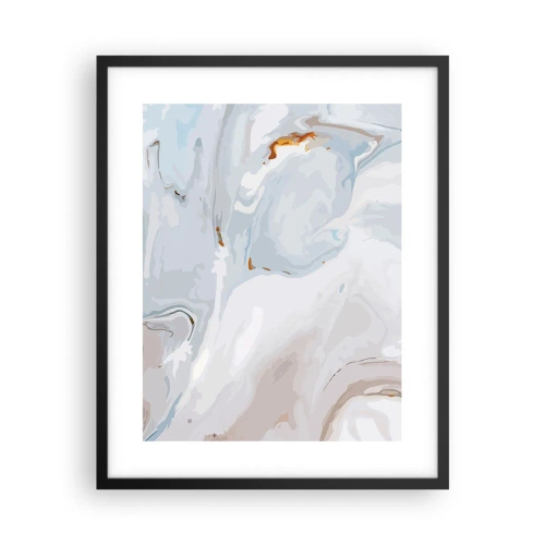 Poster in een zwarte lijst - Het wit is verheven - 40x50 cm