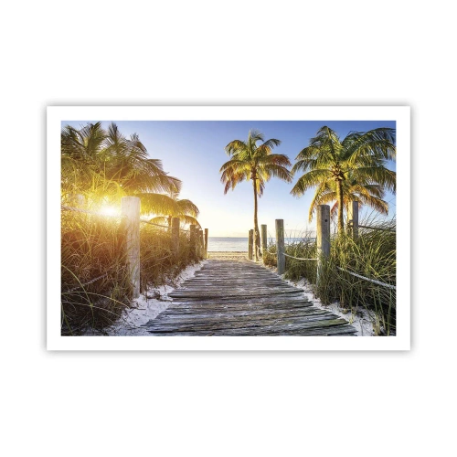 Poster - Rechtstreeks naar het paradijs - 91x61 cm