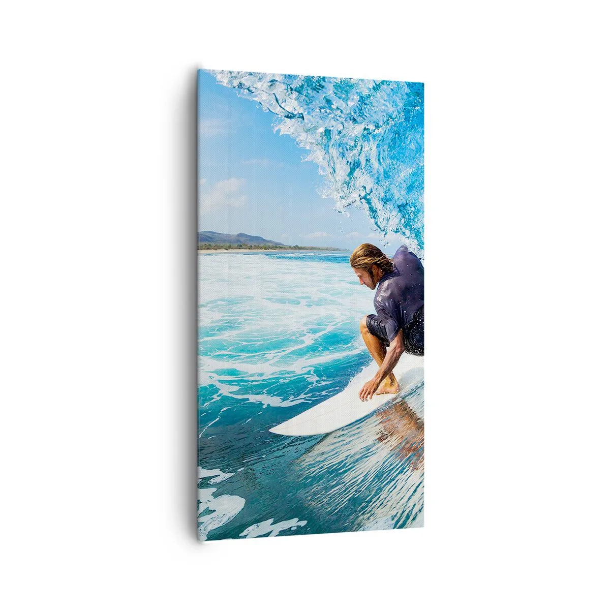 Schilderen op canvas - Dansend met de golven - 65x120 cm