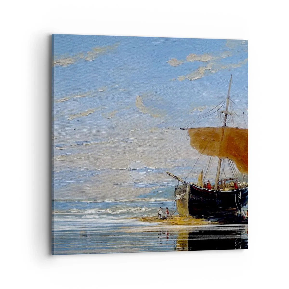 Schilderen op canvas - Water, bodem, lucht - 70x70 cm