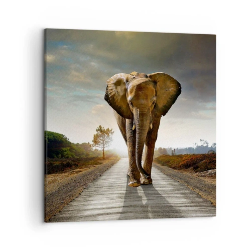Schilderen op canvas - En helemaal niet in een porseleinen pakhuis - 50x50 cm