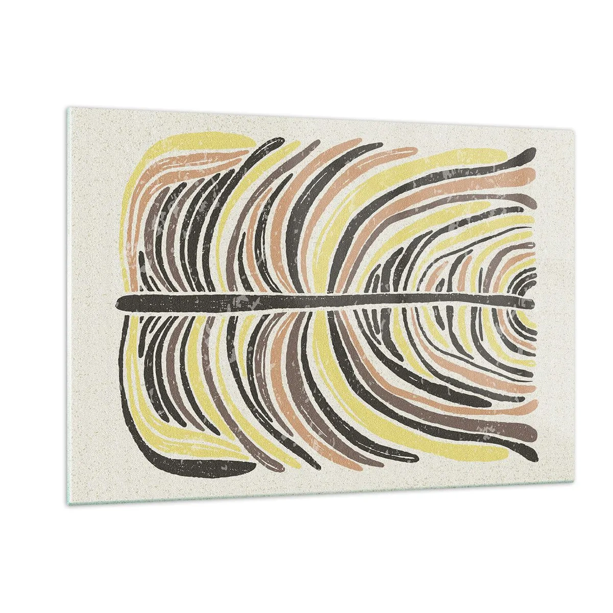 Schilderen op glas - Abstractie vol leven - 120x80 cm