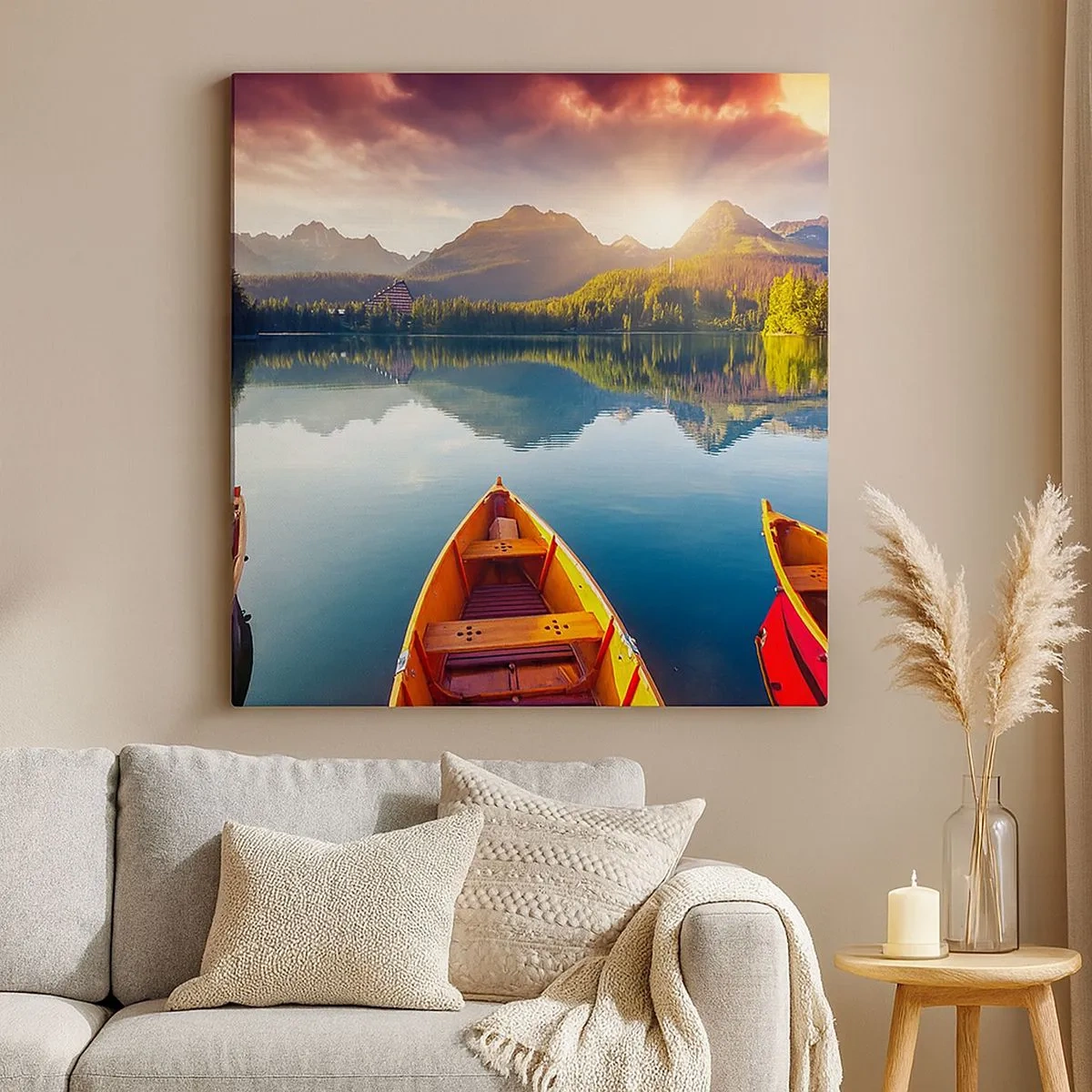 Schilderen op canvas - Niets tegen de natuur - 30x30 cm