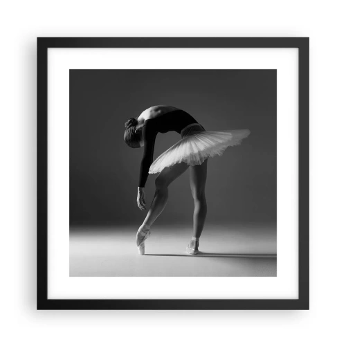 Poster in een zwarte lijst - Bella ballerina - 40x40 cm