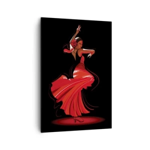 Schilderen op canvas - De vurige geest van flamenco - 70x100 cm