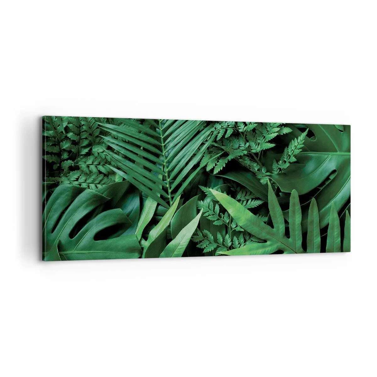 Schilderen op canvas - Ineengedoken in het groen - 100x40 cm