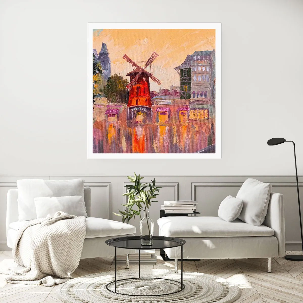 Poster - Parijse iconen – Moulin Rouge - 50x50 cm