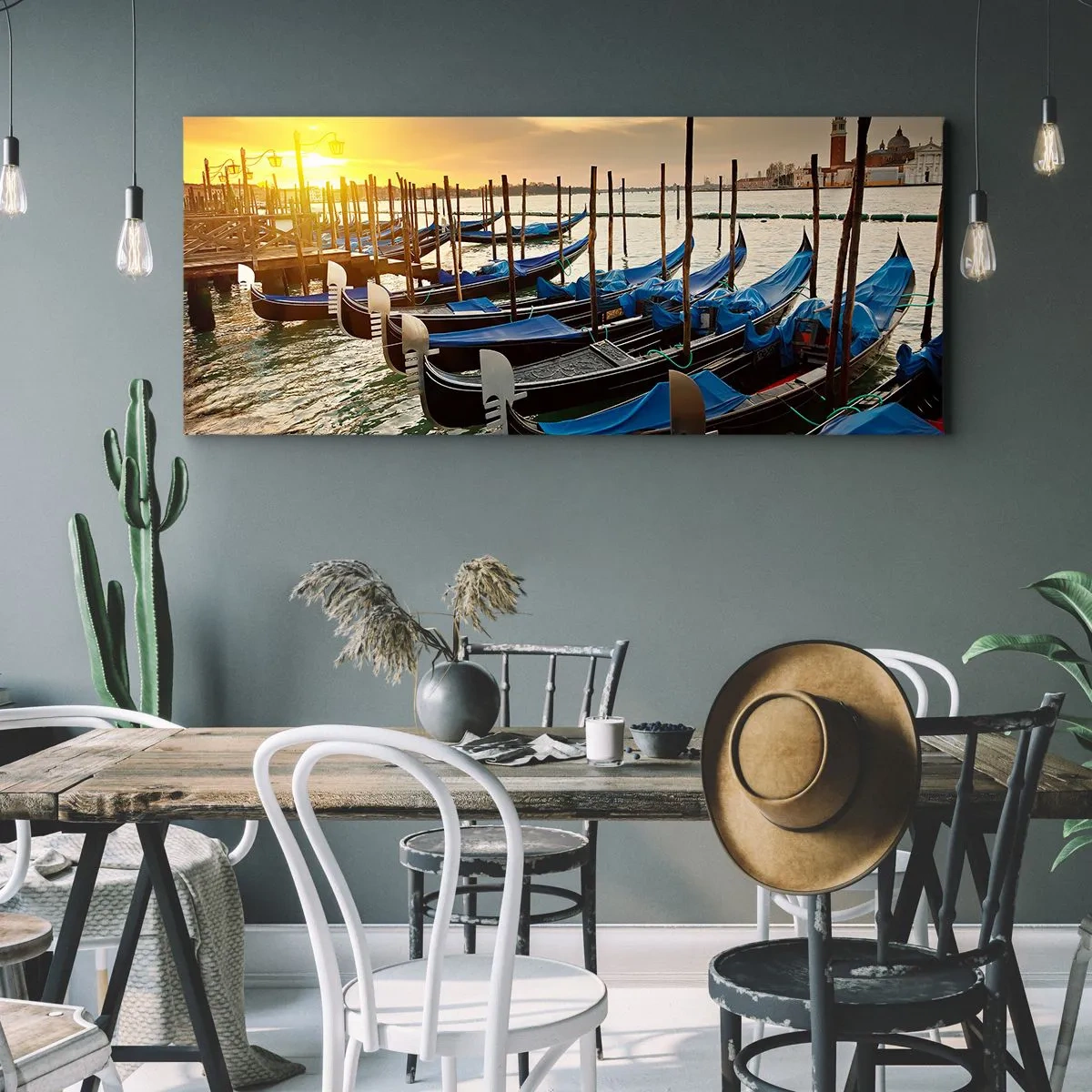 Schilderen op canvas - Voordat de rumoer komt - 140x50 cm