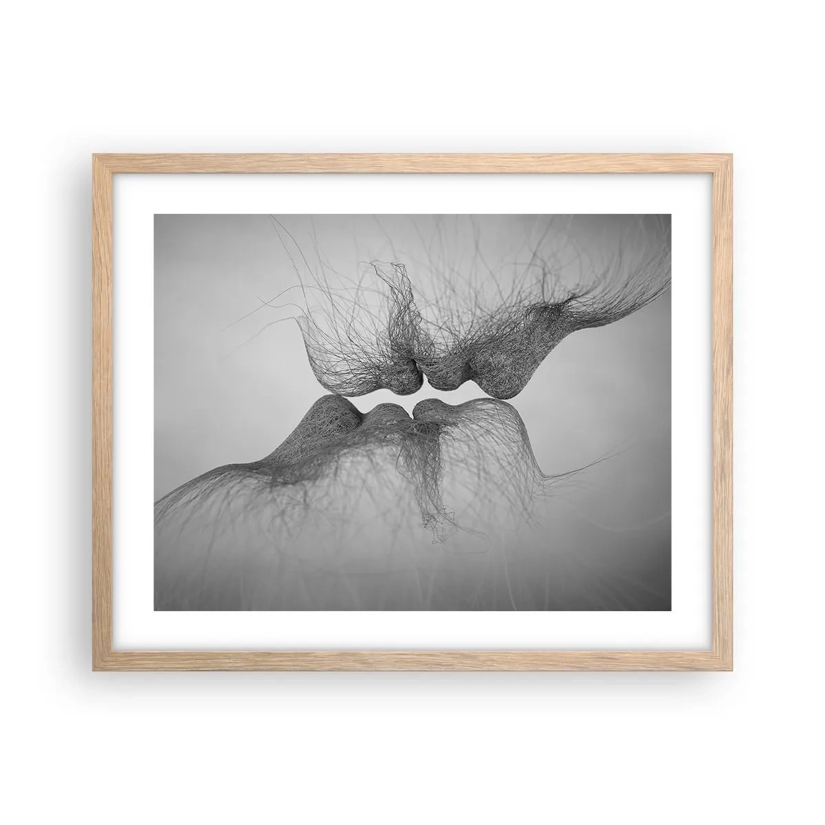 Een poster in een licht eiken lijst - Kus van de wind - 50x40 cm