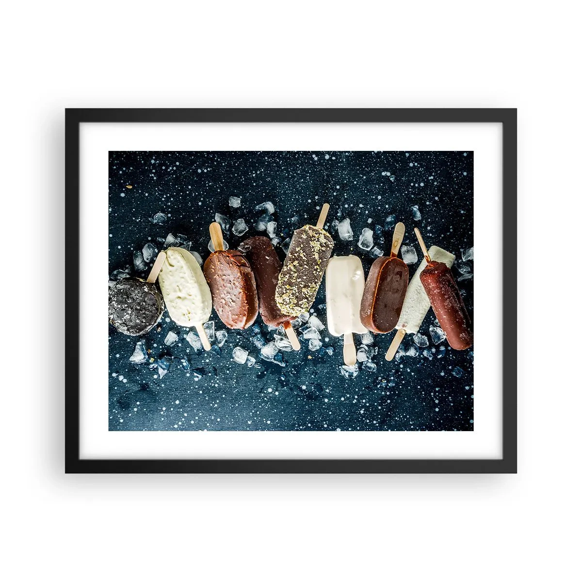 Poster in een zwarte lijst - De smaak van hete zomer - 50x40 cm
