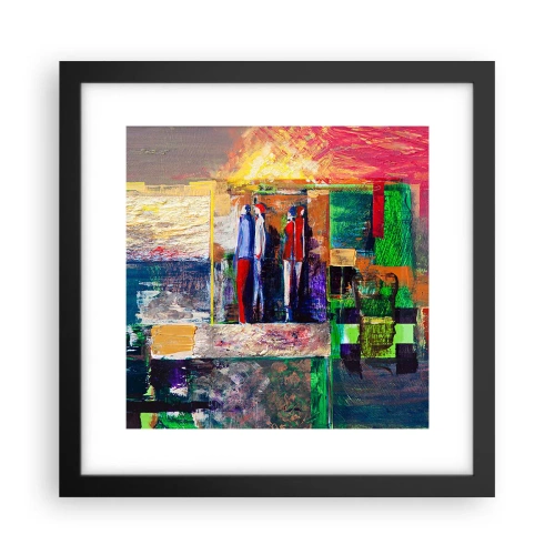 Poster in een zwarte lijst - Relaties en emoties - 30x30 cm