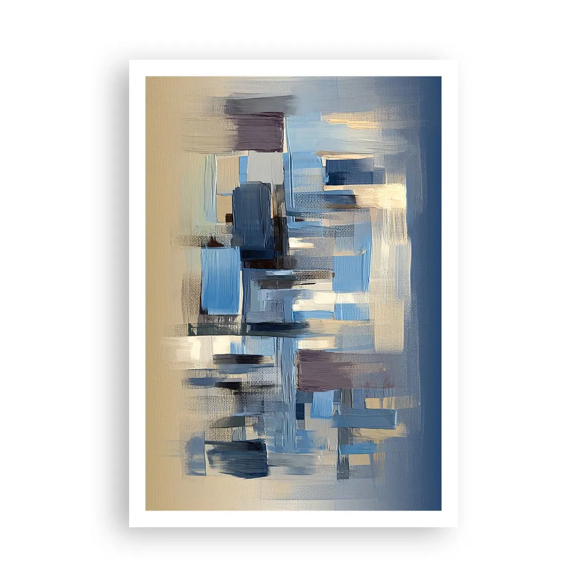 Poster - Blauwe constructie - 70x100 cm