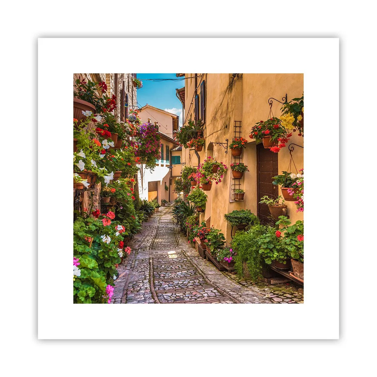 Poster - Italiaans zijstraatje - 30x30 cm