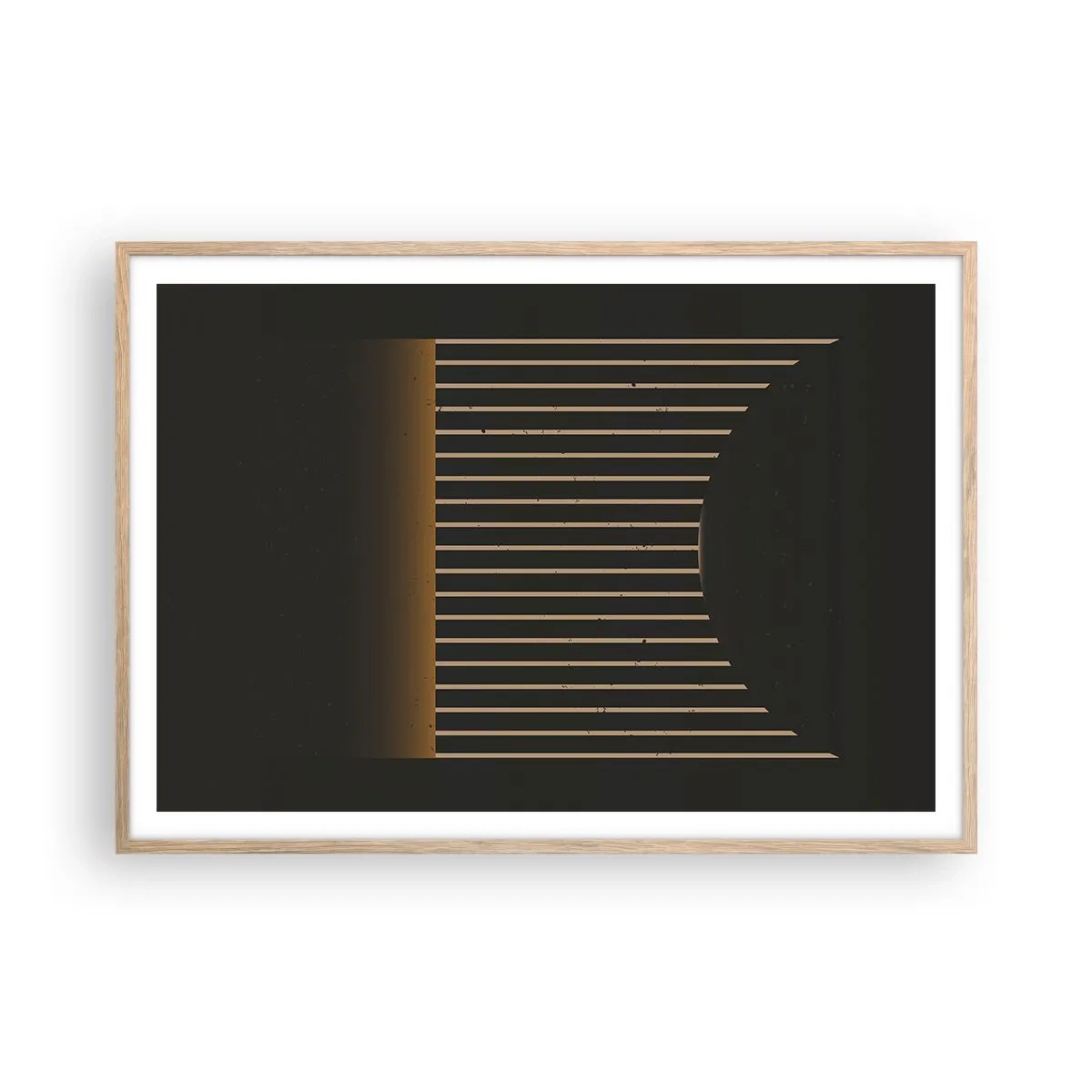 Een poster in een licht eiken lijst - Verken de duisternis - 100x70 cm