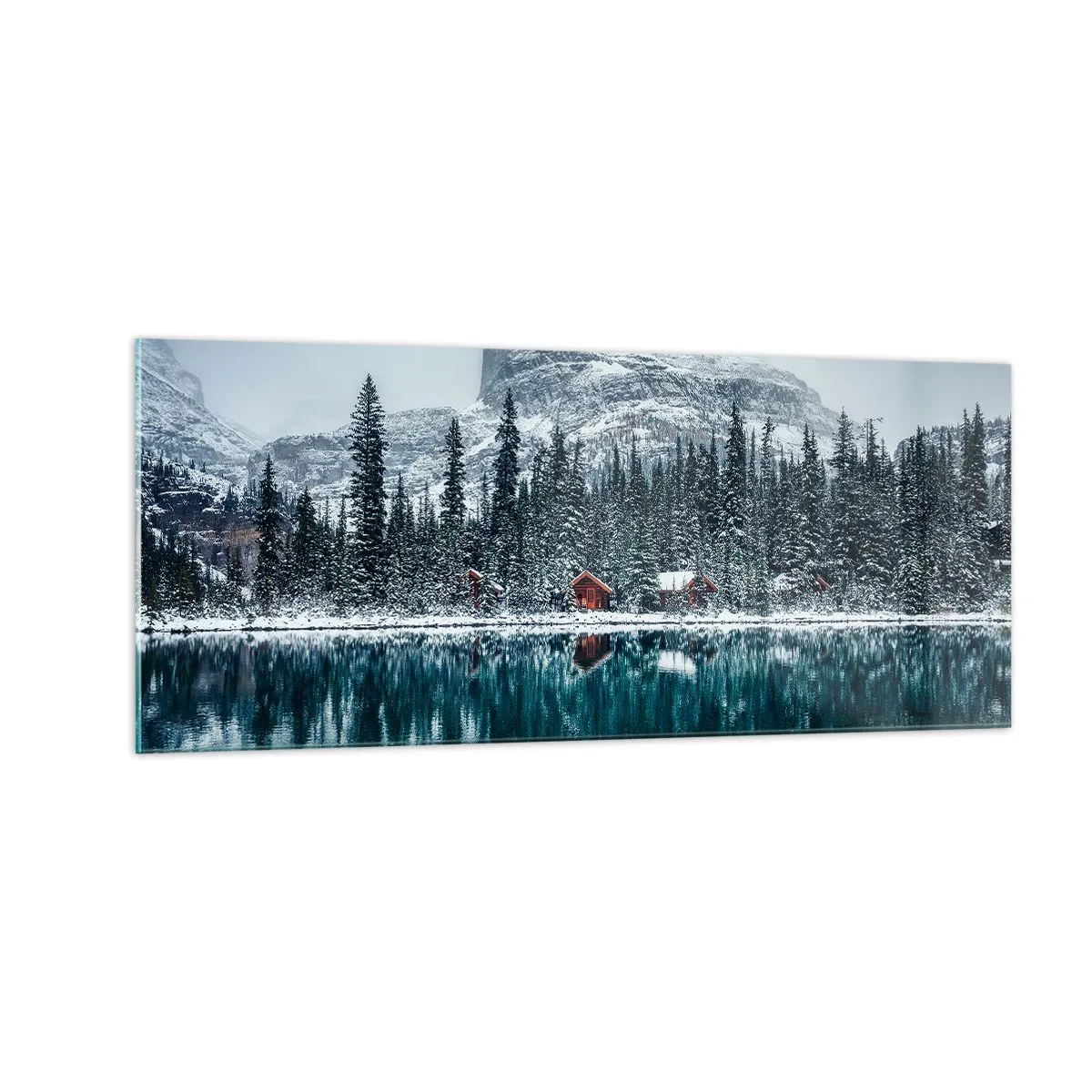 Schilderen op glas - Canadese stilte - 100x40 cm