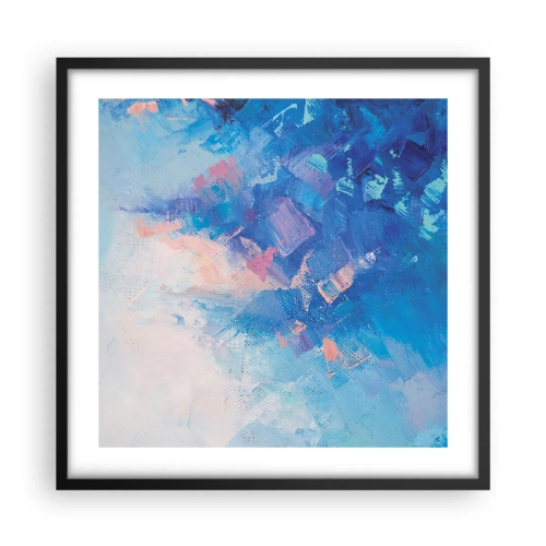 Poster in een zwarte lijst - Winter abstractie - 50x50 cm