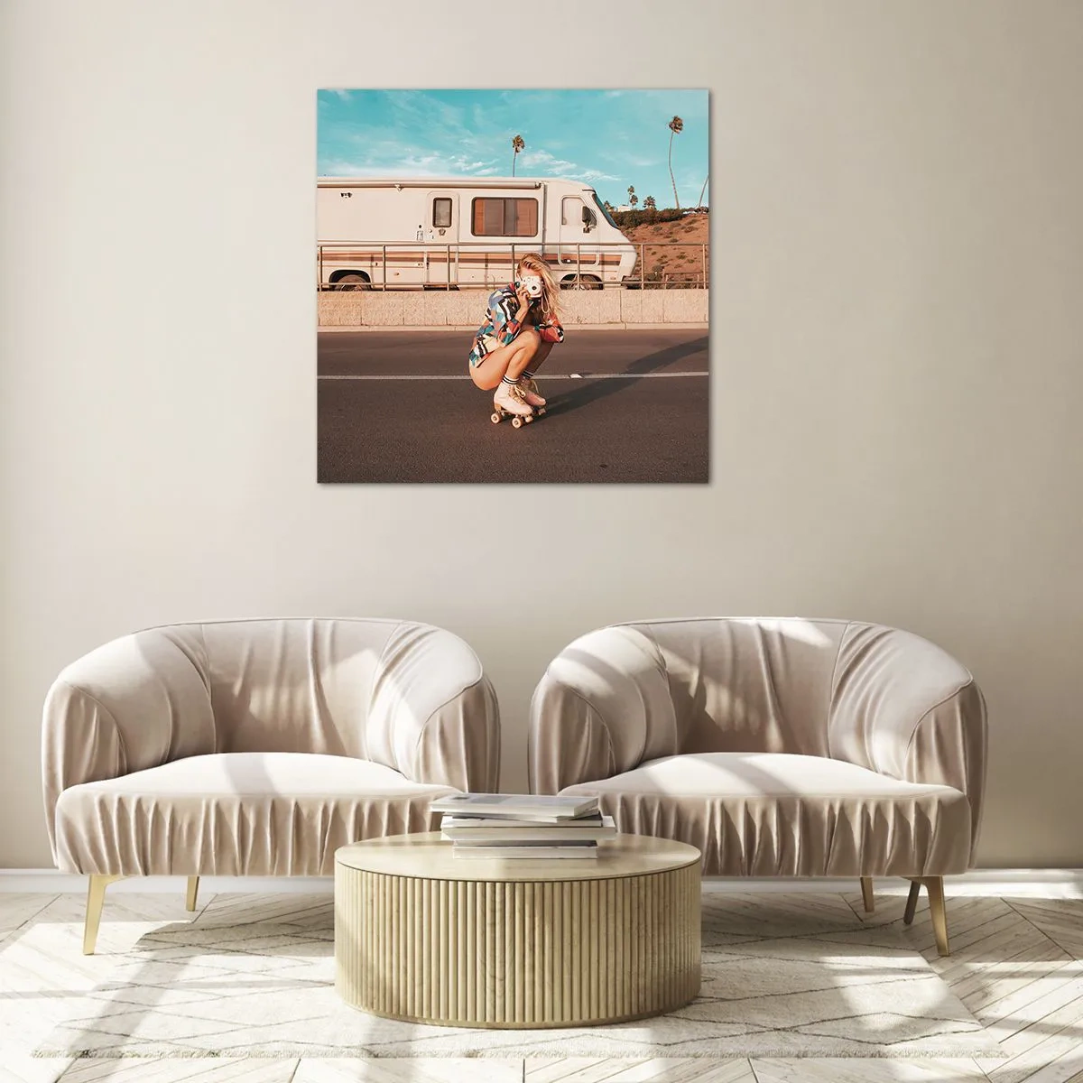 Schilderen op glas - Lach alsjeblieft! - 40x40 cm